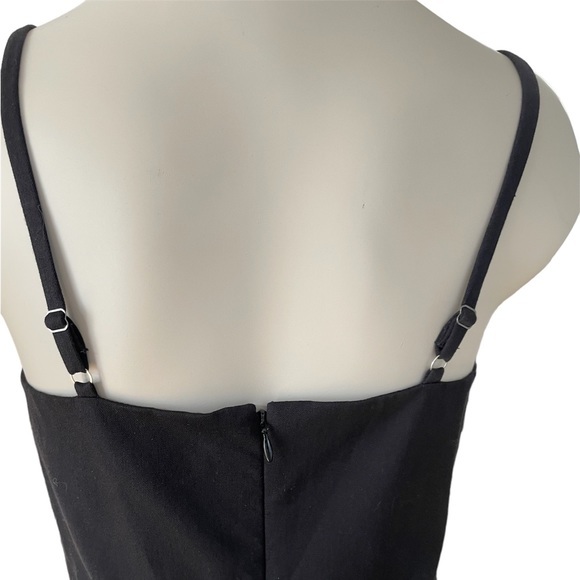 Banana Republic Sleeveless Black Dress Fitted Bodice Spaghetti Straps‎ Size 4P - Picture 5 of 13